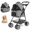 3 in 1 Pet Stroller with Removable Carrier up to 33 lbs