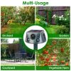 Solar & Type-C Rechargeable Animal Repeller - 3 Modes Ultrasonic+Buzzer+Vibration, IP66 Waterproof, 2200mAh Battery