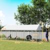 Heavy Duty Outdoor Dog Kennel with Waterproof Roof, Secure Latch, Chain Link Dog Run for Backyard, 20' x 7.5' x 8'