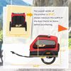 Dog Bike Trailer for Small & Medium Dogs, Universal Bicycle Coupler, Flip-Down Ramp Tailgate, Red