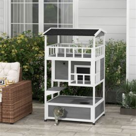Pet Stairs Cat Climbing Tower Cat House (Option: Light Gray)