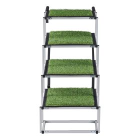 Dog Stairs for Car, 4 Steps Extra Wide Foldable Dog Ramp for Large Dogs with Non-Slip Surface, Portable Lightweight Pet Stairs Ladder for Car, SUV (Default: Default)