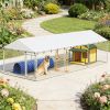 Outdoor kennel, dog house, dog cage, silver