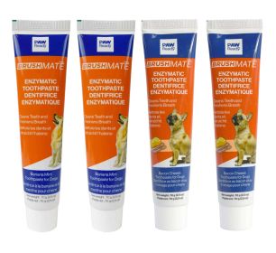 4 Pack Enzymatic Pet Toothpaste (Flavor: 2 Banana-Mint & 2 Bacon-Cheese)