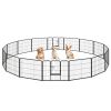 16 Panel 24/32/40 Inches Height Dog Playpen with Lock and Large Door