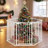 Extra Wide Baby Gate Fits 34.5-154" Openings 6-Panel Adjustable Pet Safety Fence